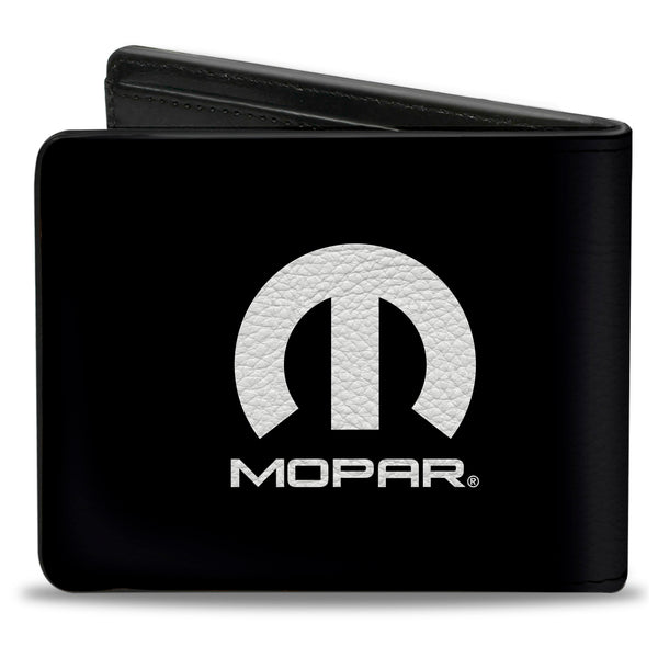 Buckle Down Bi-Fold Wallet - MOPAR Logo Black Silver Gradient