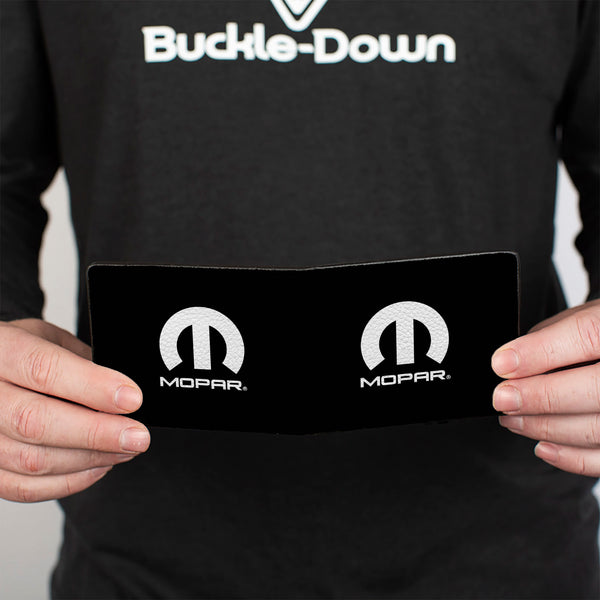 Buckle Down Bi-Fold Wallet - MOPAR Logo Black Silver Gradient