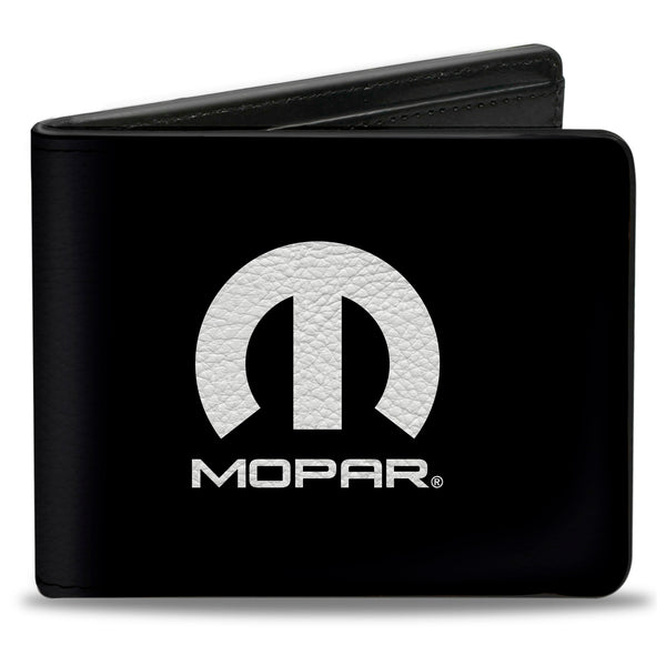 buckle down Bi-Fold Wallet - MOPAR Logo Black Silver Gradient