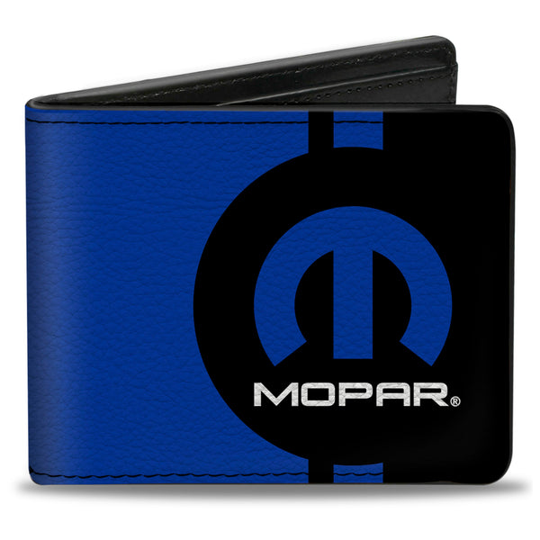 buckle down Bi-Fold Wallet - MOPAR Logo Stripe2 Black Blue