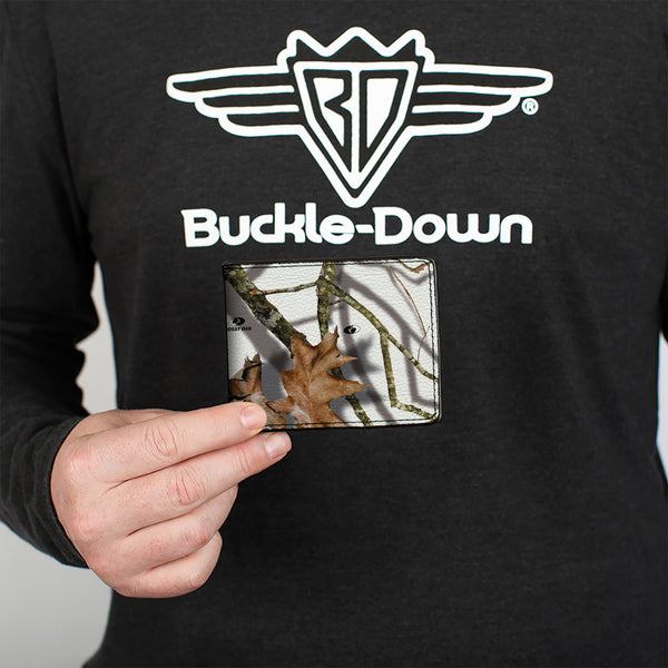 Buckle Down Bi-Fold Wallet - Mossy Oak Country Roots Snowdrift Camo White