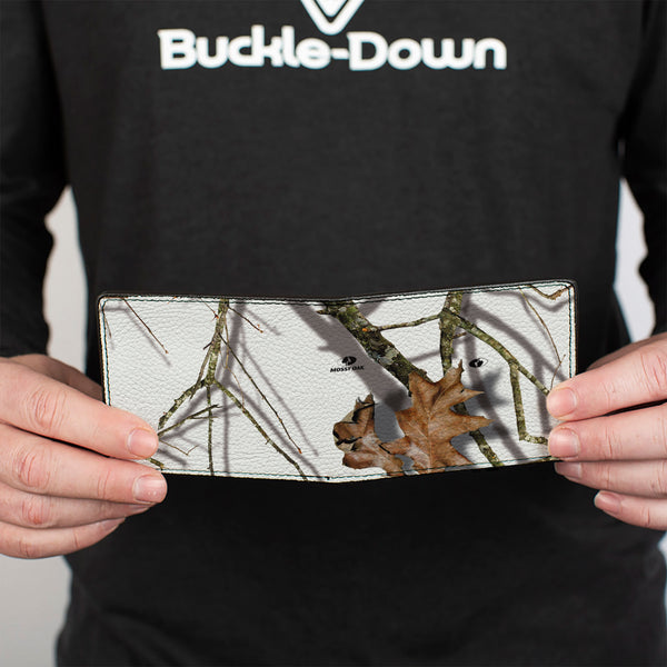 Buckle Down Bi-Fold Wallet - Mossy Oak Country Roots Snowdrift Camo White