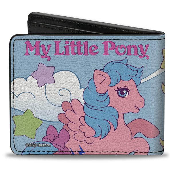 Buckle Down Bi-Fold Wallet - MY LITTLE PONY Two Pony Star Cloud Pose And Title Logo Blue/Multi Color