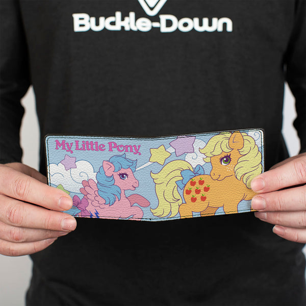 Buckle Down Bi-Fold Wallet - MY LITTLE PONY Two Pony Star Cloud Pose And Title Logo Blue/Multi Color