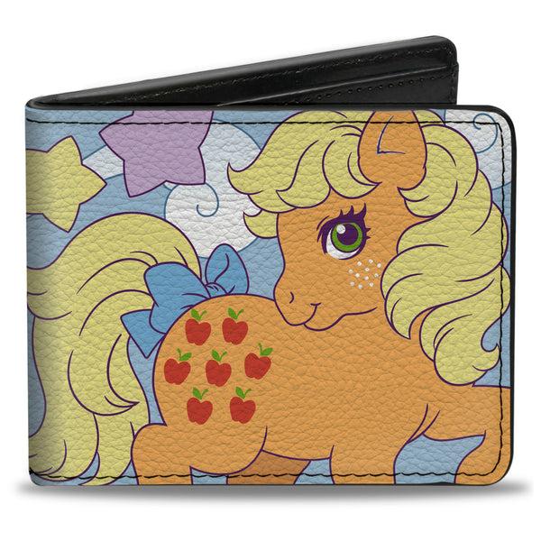 buckle down Bi-Fold Wallet - MY LITTLE PONY Two Pony Star Cloud Pose and Title Logo Blue/Multi Color