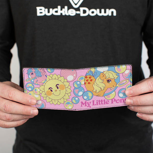 Buckle Down Bi-Fold Wallet - MY LITTLE PONY Two Pony Sunshine Bubbles And Title Logo Pink/Multi Color