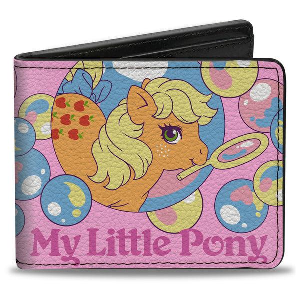 buckle down Bi-Fold Wallet - MY LITTLE PONY Two Pony Sunshine Bubbles and Title Logo Pink/Multi Color