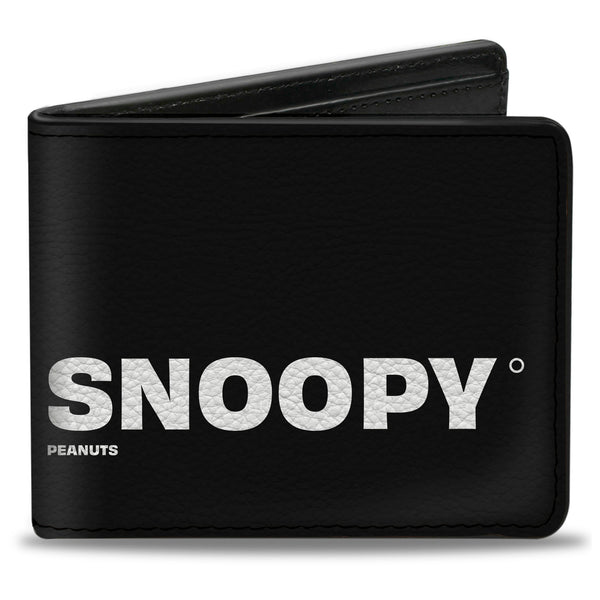 buckle down Bi-Fold Wallet - Peanuts SNOOPY Care Symbols 100% ORIGINAL Black/White