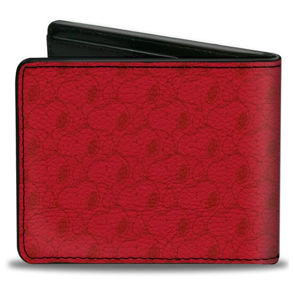 Buckle Down Bi-Fold Wallet - Peanuts Snoopy Face And Profile Pose Reds