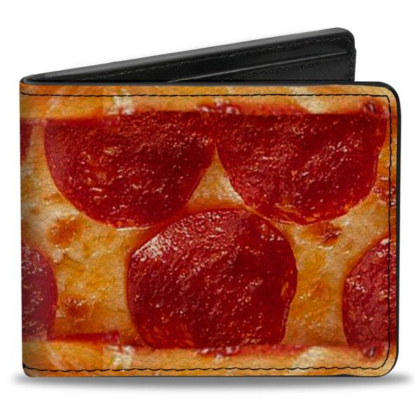 buckle down Bi-Fold Wallet - Pepperoni Pizza w Crust Vivid