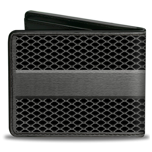 Buckle Down Bi-Fold Wallet - RAM Logo Grill Silvers Black
