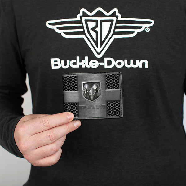 Buckle Down Bi-Fold Wallet - RAM Logo Grill Silvers Black