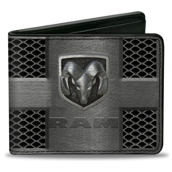 buckle down Bi-Fold Wallet - RAM Logo Grill Silvers Black