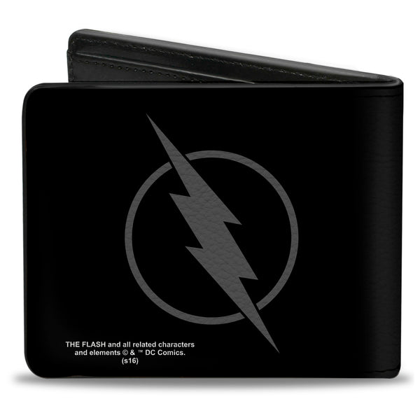 Buckle Down Bi-Fold Wallet - Reverse Flash Logo Black Gray
