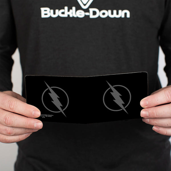 Buckle Down Bi-Fold Wallet - Reverse Flash Logo Black Gray