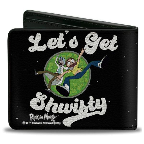 Buckle Down Bi-Fold Wallet - Rick And Morty LET’S GET SHWIFTY Black/White