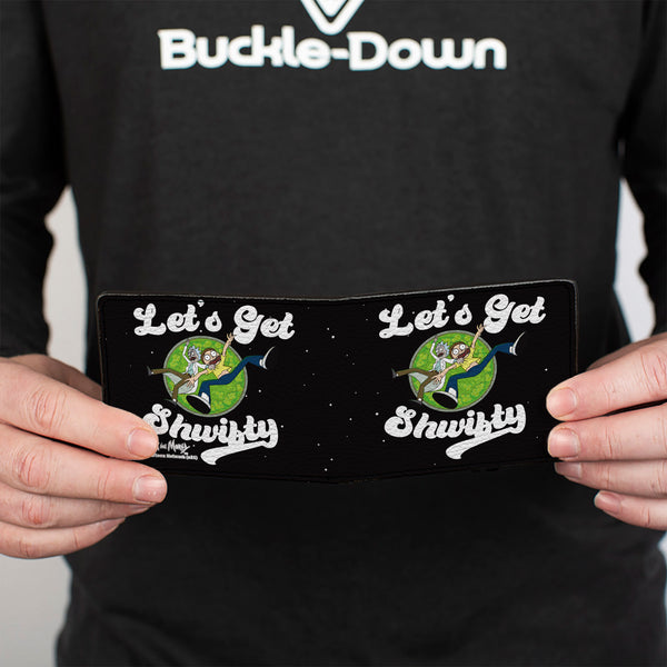 Buckle Down Bi-Fold Wallet - Rick And Morty LET’S GET SHWIFTY Black/White