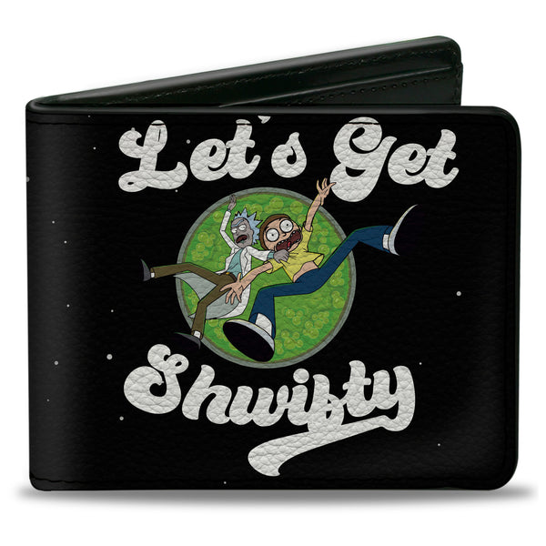 buckle down Bi-Fold Wallet - Rick and Morty LET’S GET SHWIFTY Black/White