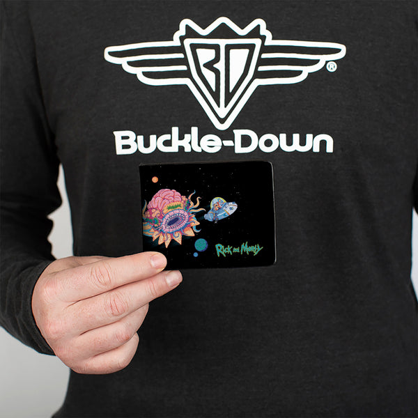 Buckle Down Bi-Fold Wallet - RICK AND MORTY Space Cruiser Escape Scene