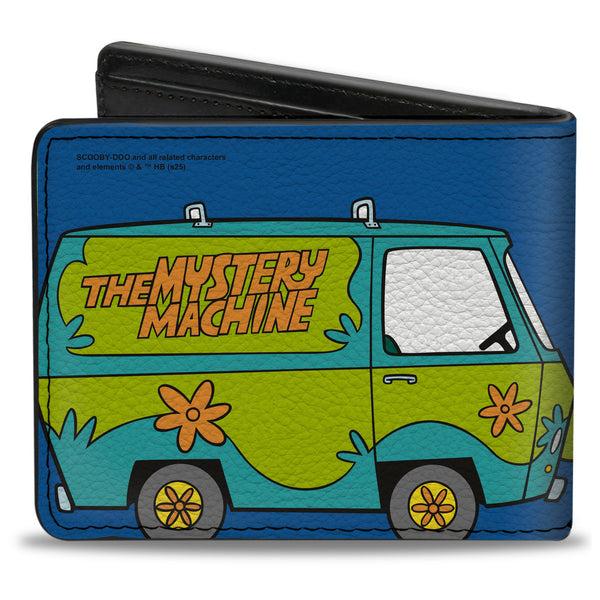 Buckle Down Bi-Fold Wallet - SCOOBY-DOO Mystery Machine And Character Group Pose Blue