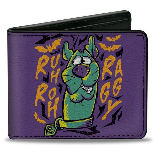 buckle down Bi-Fold Wallet - Scooby Doo Scared Pose RUH ROH RAGGY Purple/Yellow