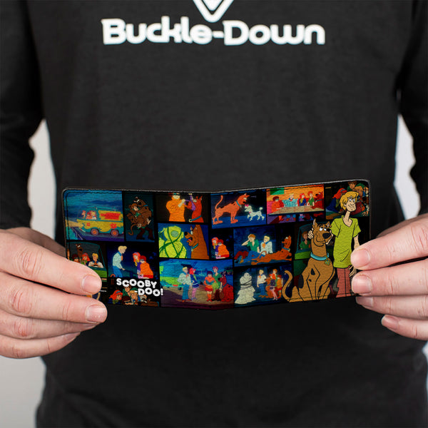 Buckle Down Bi-Fold Wallet - Scooby Doo & Shaggy Pose Scene Blocks + SCOOBY DOO