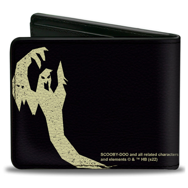 Buckle Down Bi-Fold Wallet - Scooby Doo Shaggy Scared GHOST Pose Black