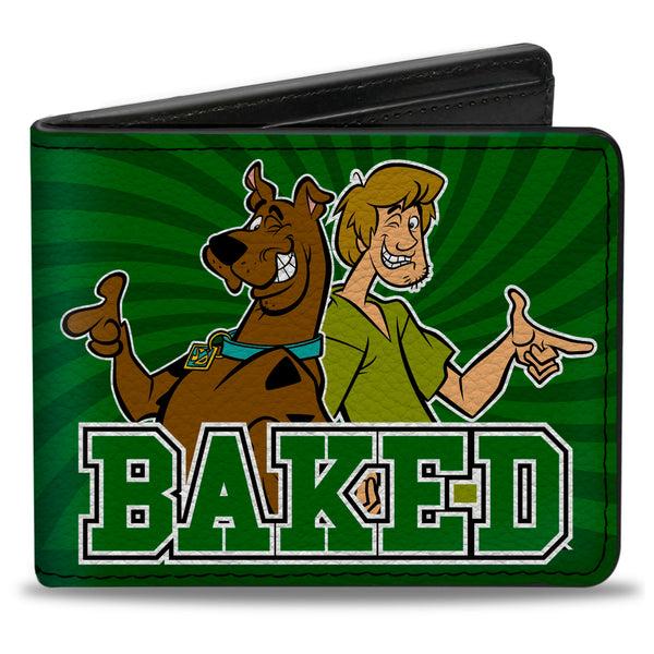 buckle down Bi-Fold Wallet - Scooby & Shaggy BAKED Rays Swirl Greens