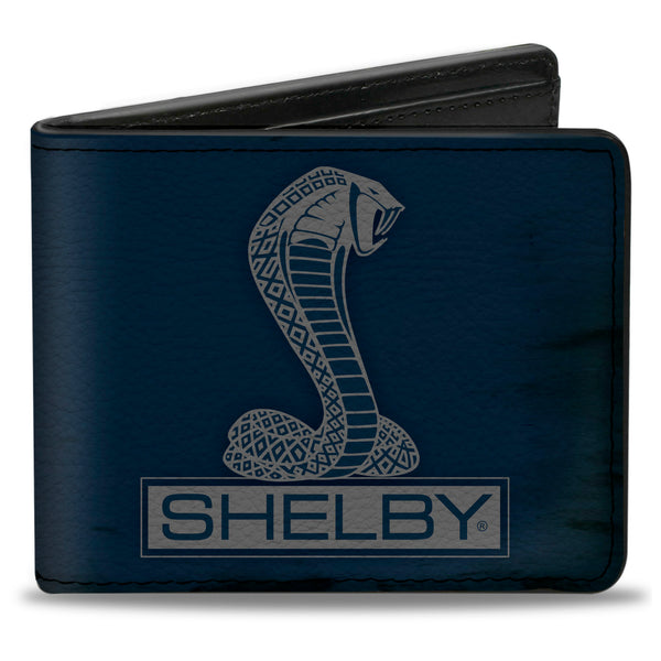 buckle down Bi-Fold Wallet - SHELBY Tiffany Box Weathered Navy Gray