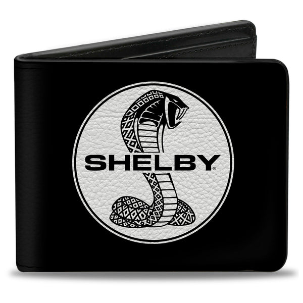 buckle down Bi-Fold Wallet - SHELBY Tiffany Split + Signature Black White