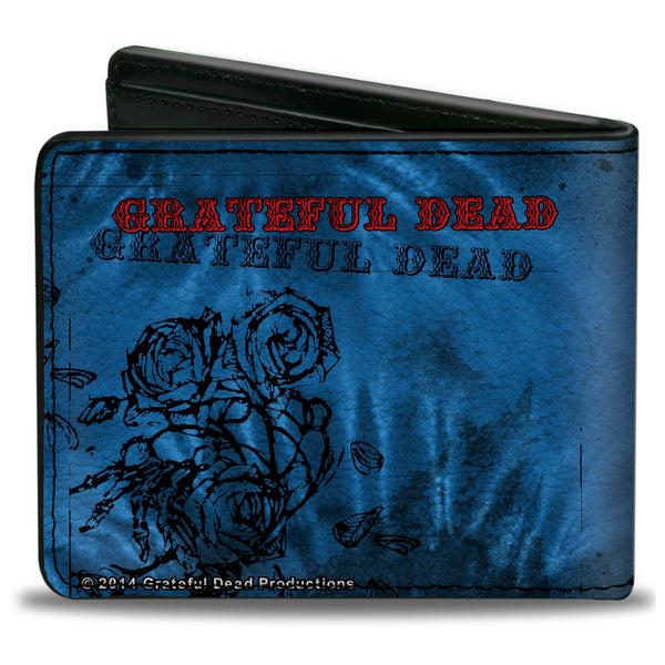 Buckle Down Bi-Fold Wallet - Skull & Roses + GRATEFUL DEAD Roses Blues Black Red