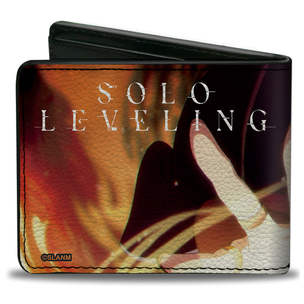 Buckle Down Bi-Fold Wallet - SOLO LEVELING Choi Jong-in Pose And Title Logo