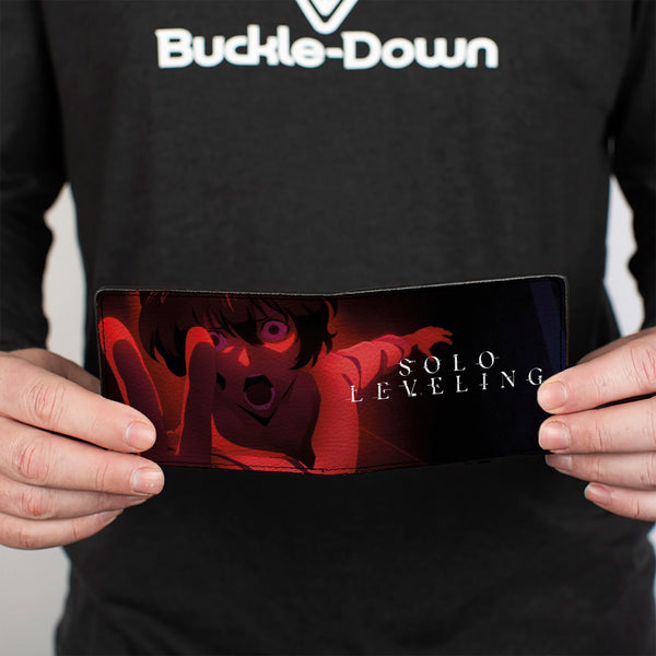 Buckle Down Bi-Fold Wallet - SOLO LEVELING Choi Yoora Pose And Title Logo