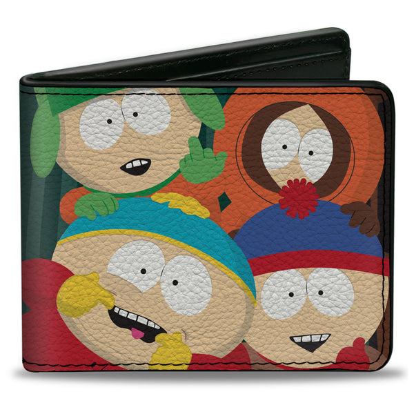 buckle down Bi-Fold Wallet - South Park Boys Group Pose Stripe Greens