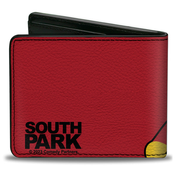 Buckle Down Bi-Fold Wallet - South Park Cartman Face Character Close-Up Red