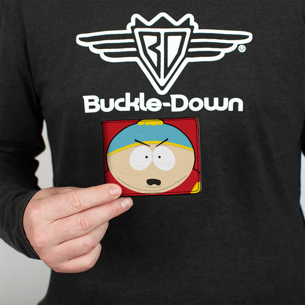 Buckle Down Bi-Fold Wallet - South Park Cartman Face Character Close-Up Red