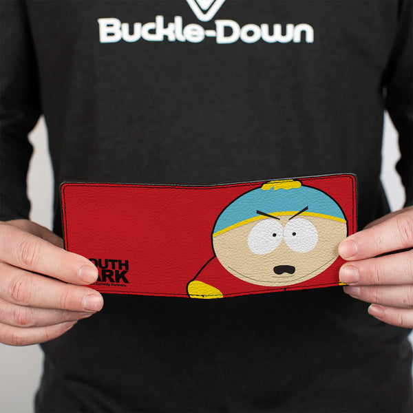 Buckle Down Bi-Fold Wallet - South Park Cartman Face Character Close-Up Red