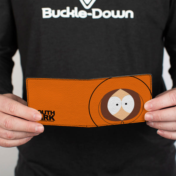 Buckle Down Bi-Fold Wallet - South Park Kenny Face Character Close-Up Orange