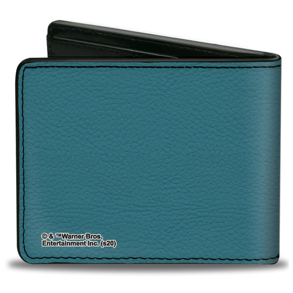 Buckle Down Bi-Fold Wallet - Space Jam 2 TUNE SQUAD Logo Turquoise Oranges Blue
