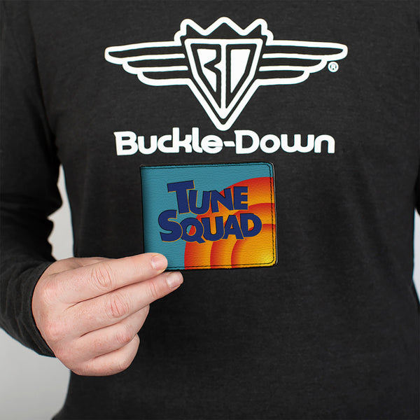 Buckle Down Bi-Fold Wallet - Space Jam 2 TUNE SQUAD Logo Turquoise Oranges Blue