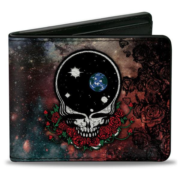 buckle down Bi-Fold Wallet - Space Your Face + Skull & Roses Galaxy