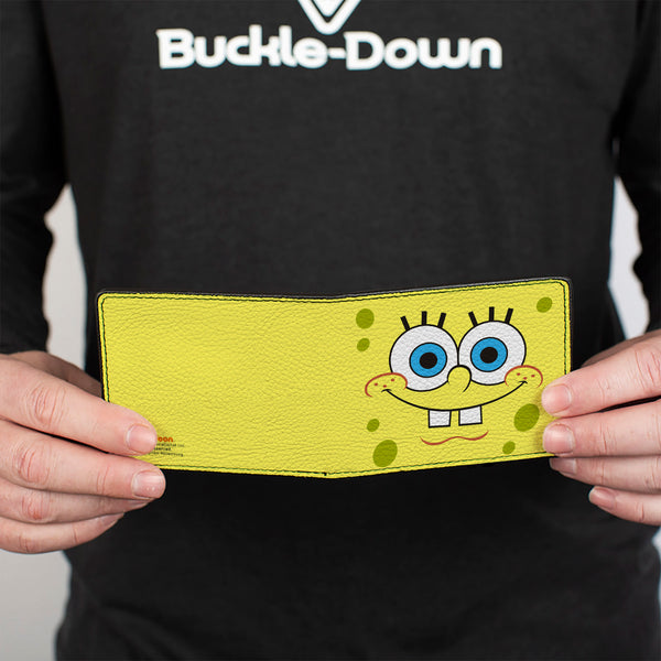 Buckle Down Bi-Fold Wallet - SpongeBob Face CLOSE-UP Yellows