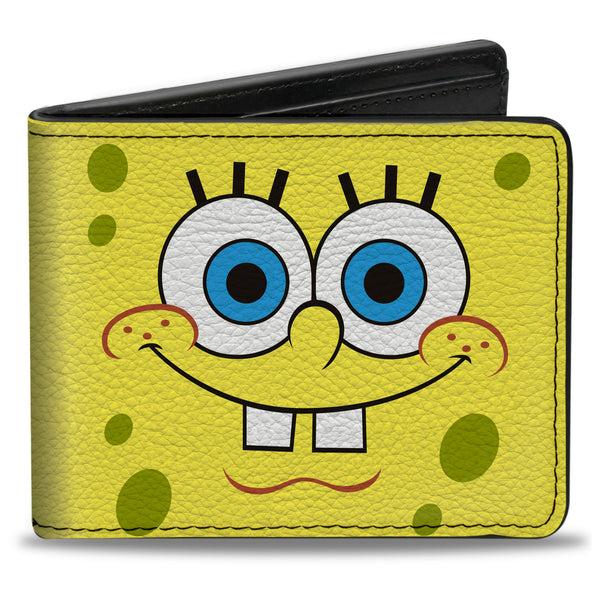 buckle down Bi-Fold Wallet - SpongeBob Face CLOSE-UP Yellows