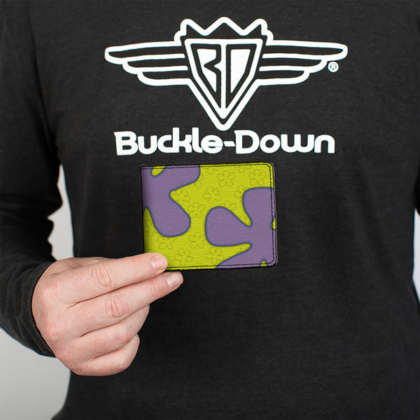 Buckle Down Bi-Fold Wallet - SpongeBob Flower Cloud Bounding Greens Purples