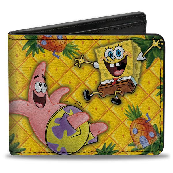 buckle down Bi-Fold Wallet - SpongeBob & Patrick Starfish Pose Pineapple Gold