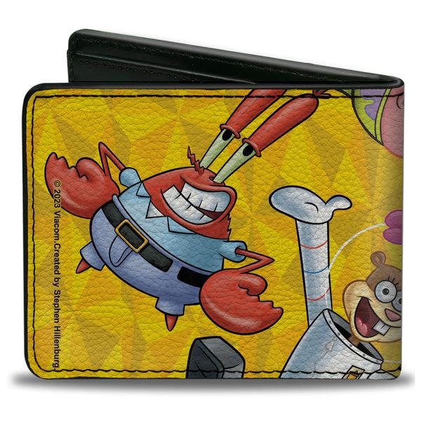 Buckle Down Bi-Fold Wallet - SpongeBob SquarePants Characters Pose Toss Yellows