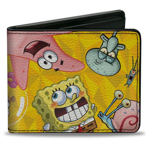 buckle down Bi-Fold Wallet - SpongeBob SquarePants Characters Pose Toss Yellows
