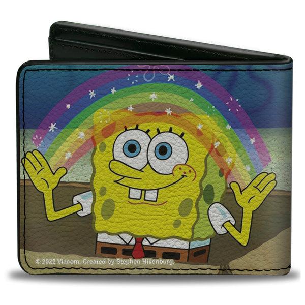 Buckle Down Bi-Fold Wallet - SpongeBob SquarePants Imagination Smiling Rainbow Pose