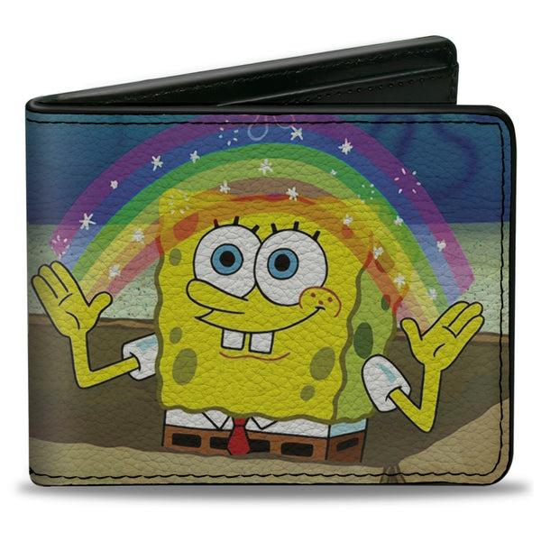 buckle down Bi-Fold Wallet - SpongeBob SquarePants Imagination Smiling Rainbow Pose
