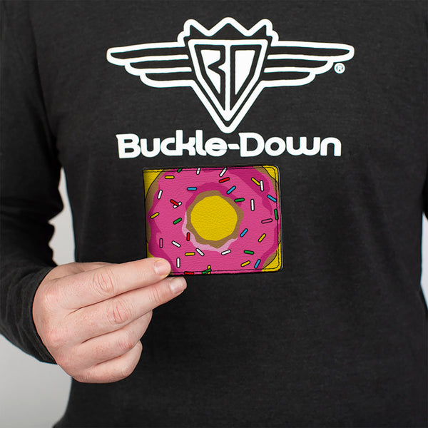 Buckle Down Bi-Fold Wallet - Sprinkled Pink Glaze Donut Yellow